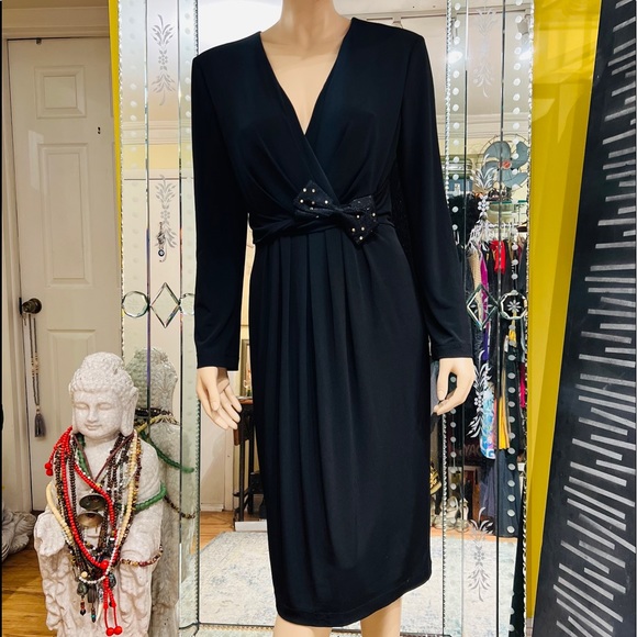 Blumarine Made in Italy Black V Neck Size 48 EU - Picture 7 of 14